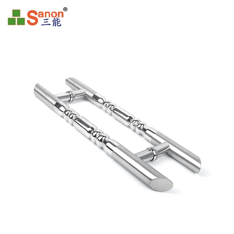 家居出口貿易不鏽鋼圓管精拋S型H型玻璃門拉手