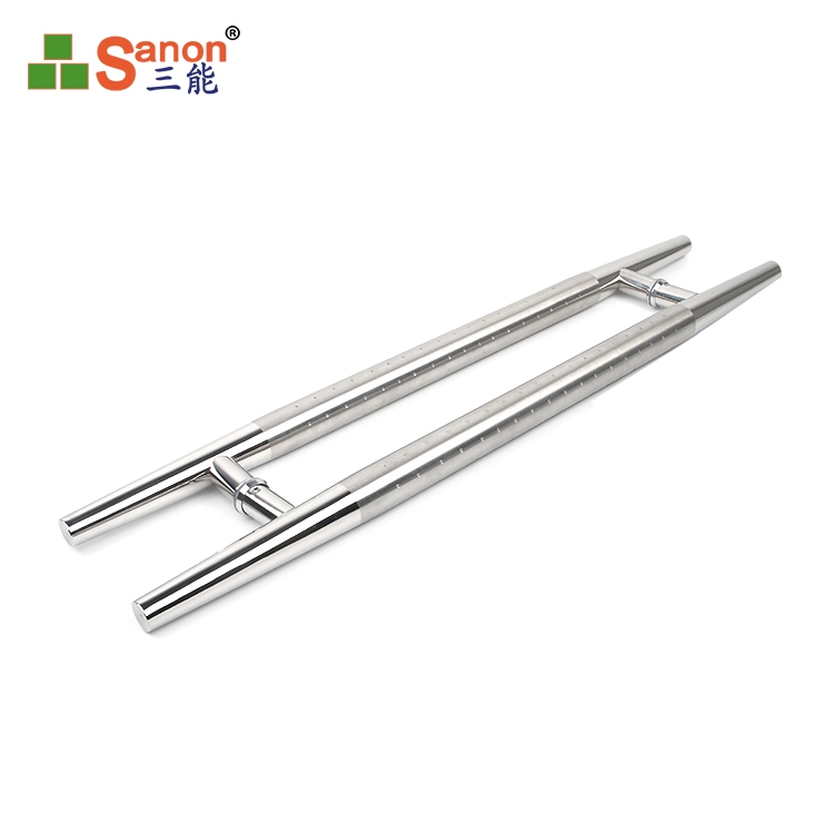 H型花紋玻璃門拉手304不鏽鋼材質不鏽鋼玻璃大門把手辦公室把手