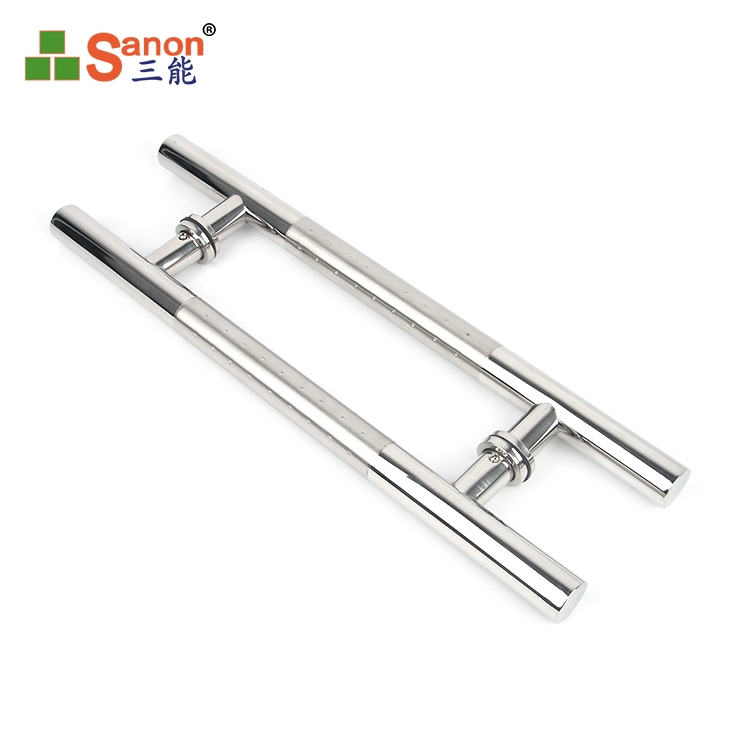 H型玻璃門拉手304不鏽鋼材質不鏽鋼玻璃大門把手